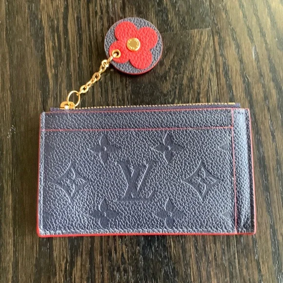 Louis Vuitton Empreinte Blooming Flowers Card Case Key Case Wallet Marine Rouge - Picture 3 of 16